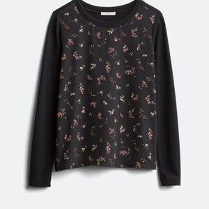 Kaileigh Black Floral Long Sleeve Top